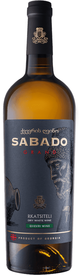 Rkatsiteli wine bottle